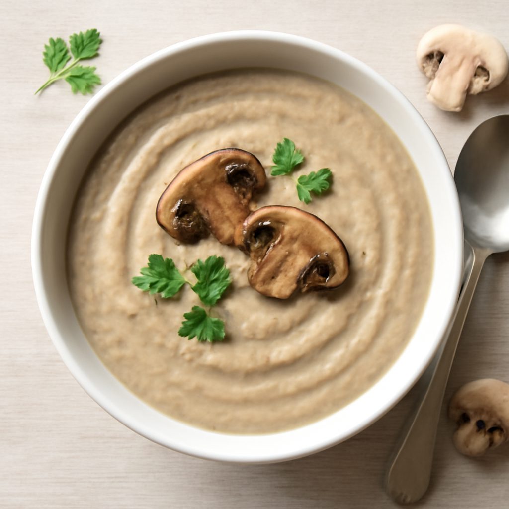 Crema di funghi proteica low-carb