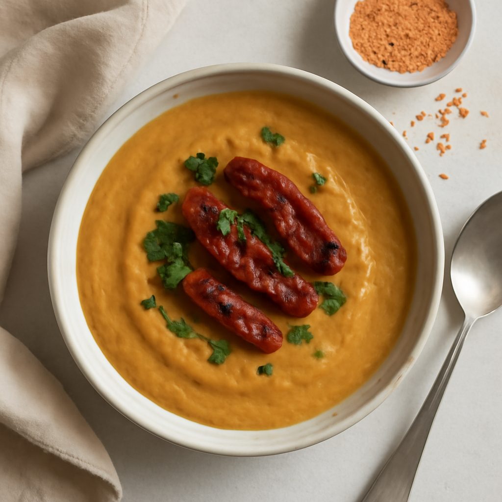 Crema di lenticchie rosse e pomodori secchi