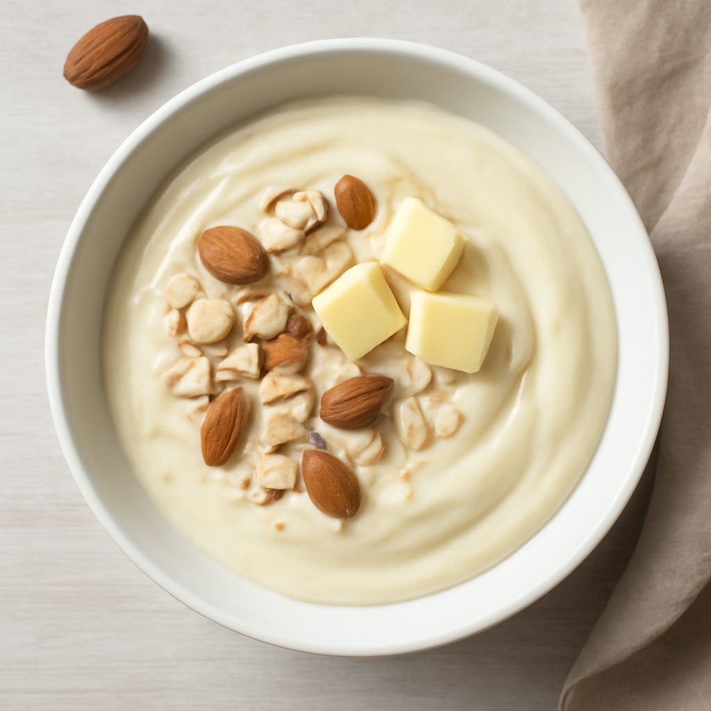 Crema di mandorle e cioccolato bianco proteica low-carb