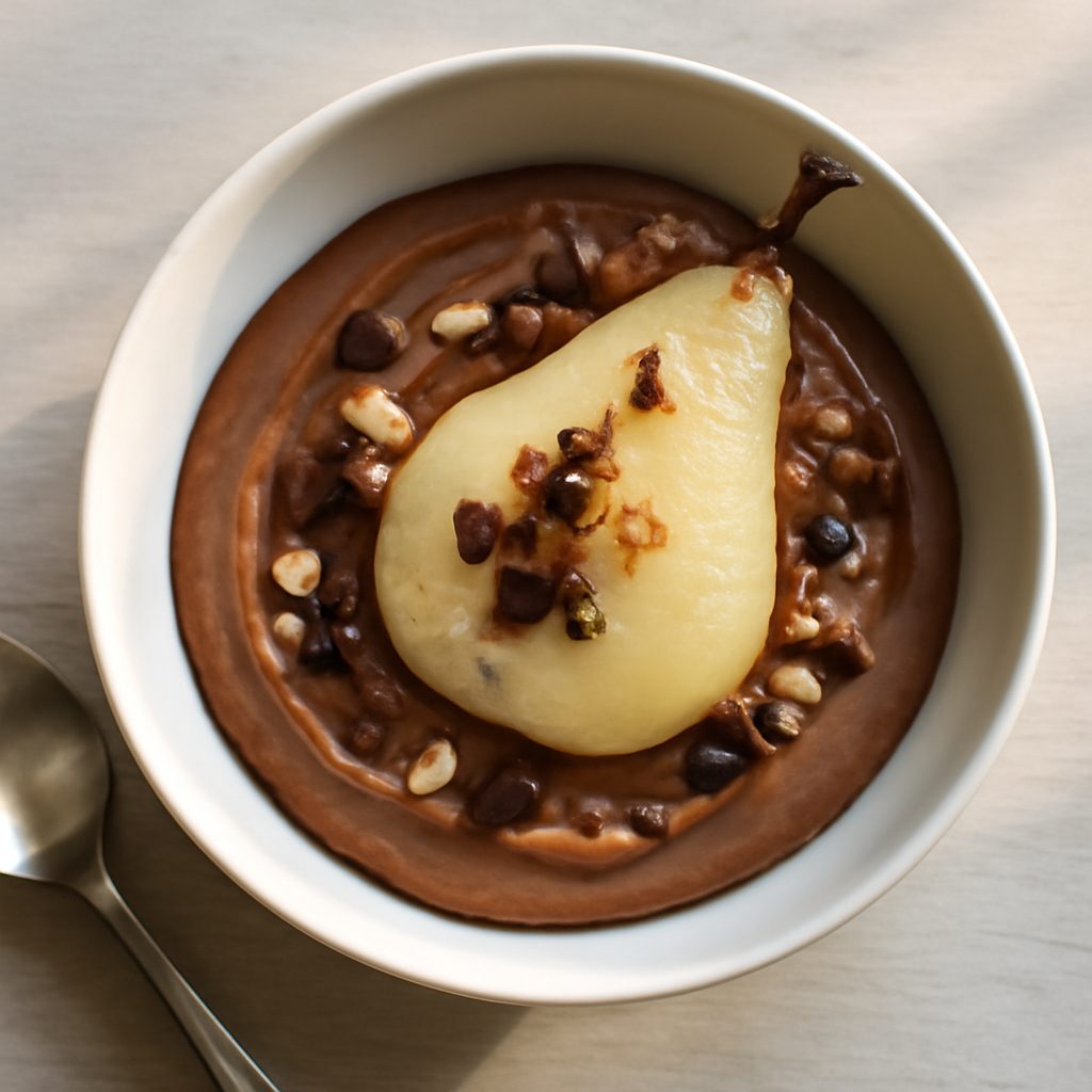 Crema di pere e cioccolato proteica low-carb