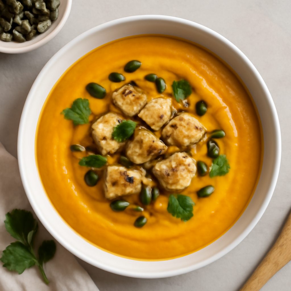 Crema di zucca e zenzero proteica low-carb