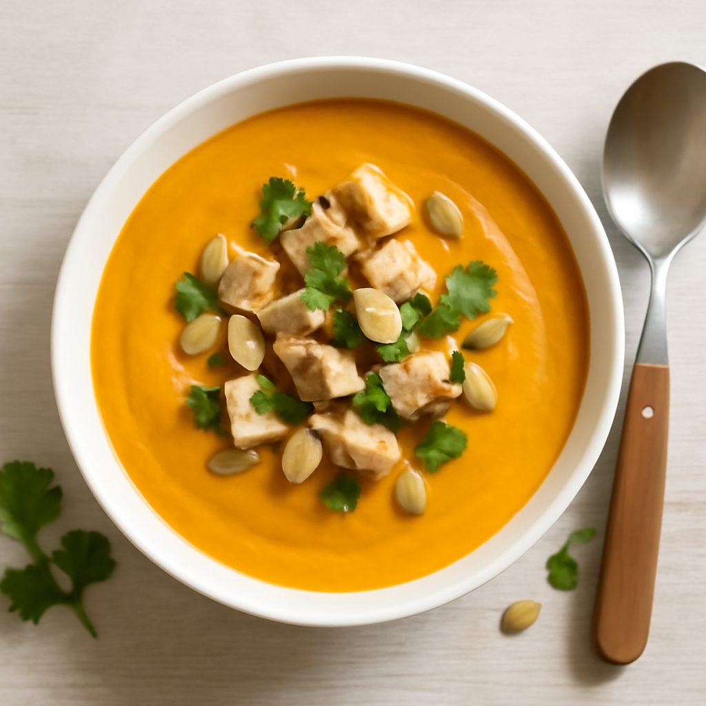 Crema di zucca con tofu crumble