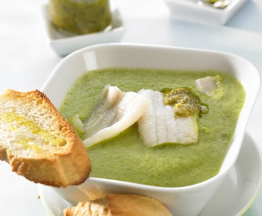 Crema di zucchine con filetti di sogliola Protein