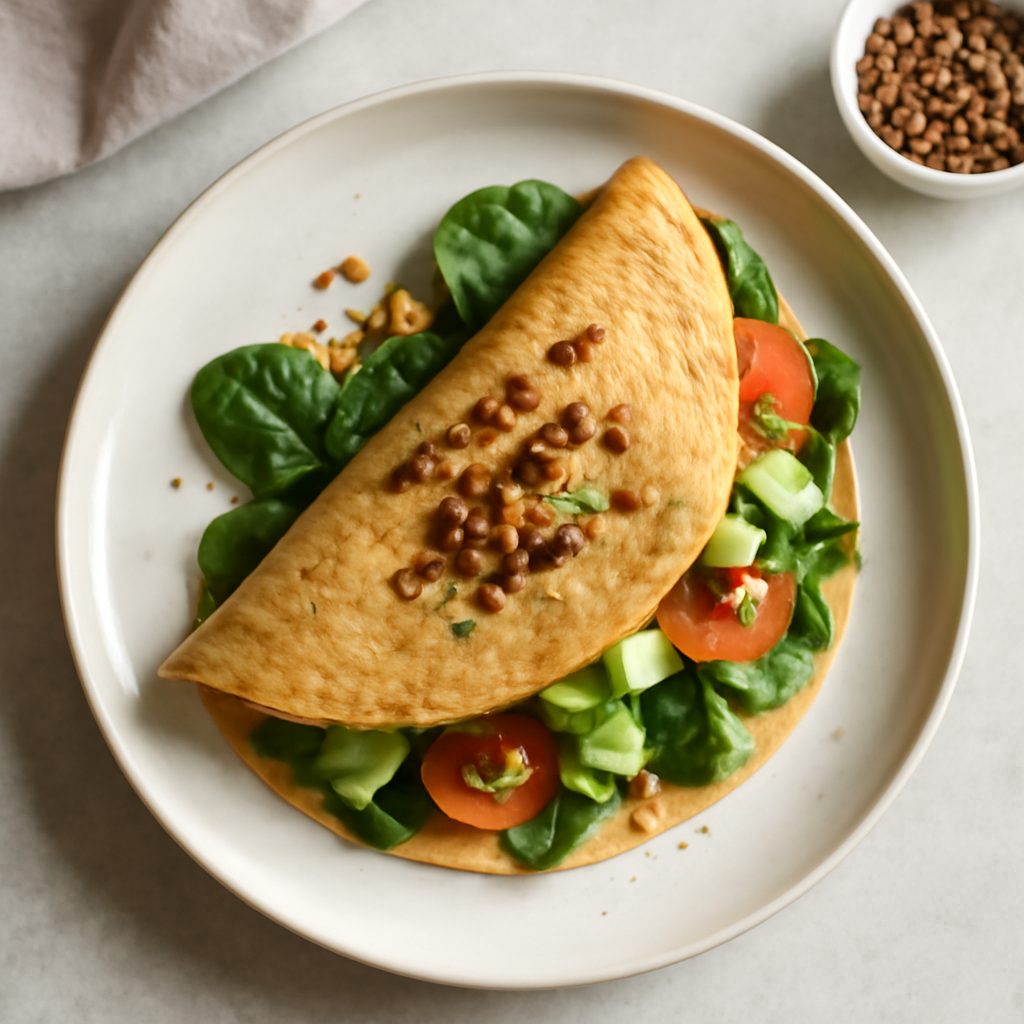 Crêpe di lenticchie rosse