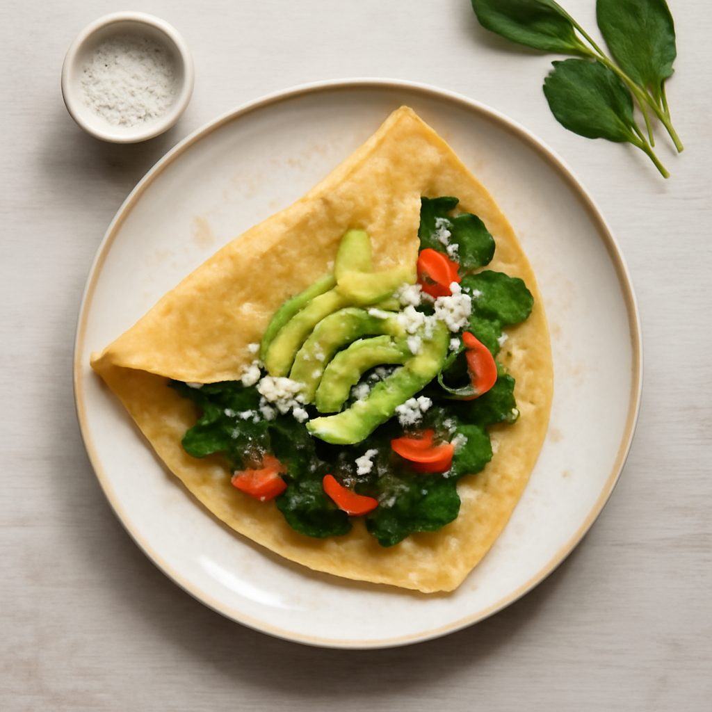 Crêpe di grano saraceno con capesante e speck