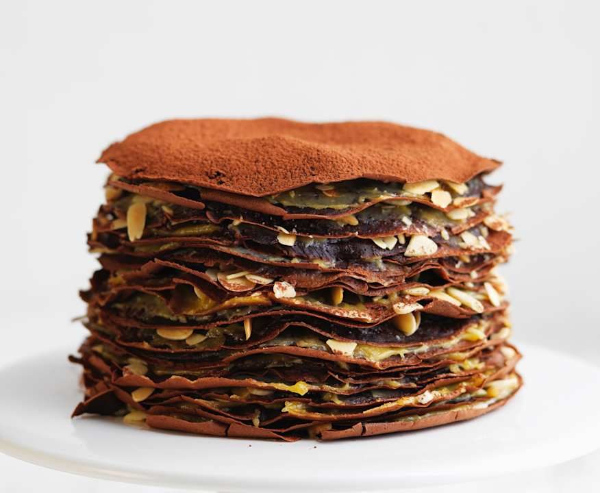 Crêpes al cacao e crema di tuorli Low Fat
