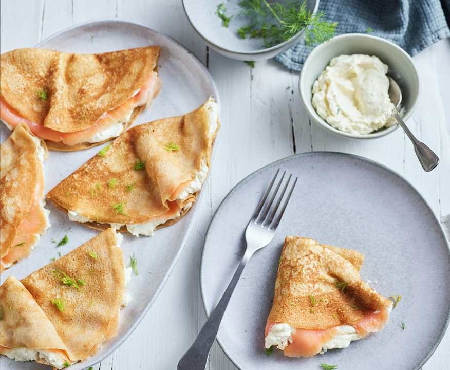 Crêpes al salmone e formaggio all'aneto Low Fat