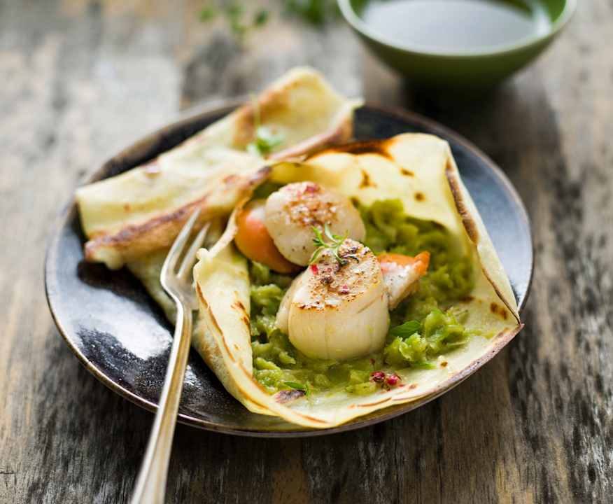 Crêpes con capesante e porri Protein