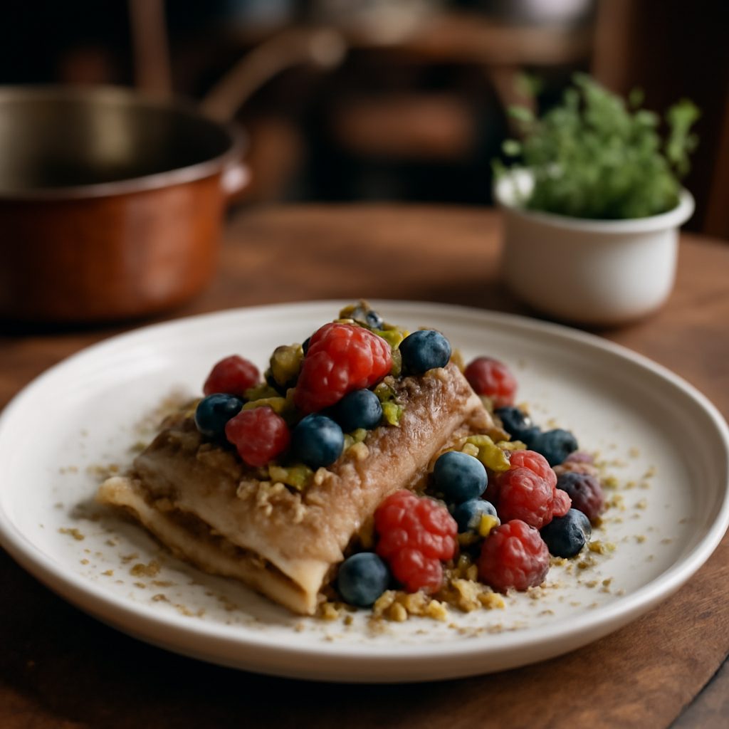Crepes Proteiche ai Frutti di Bosco con Croccante di Pistacchio Low-Carb