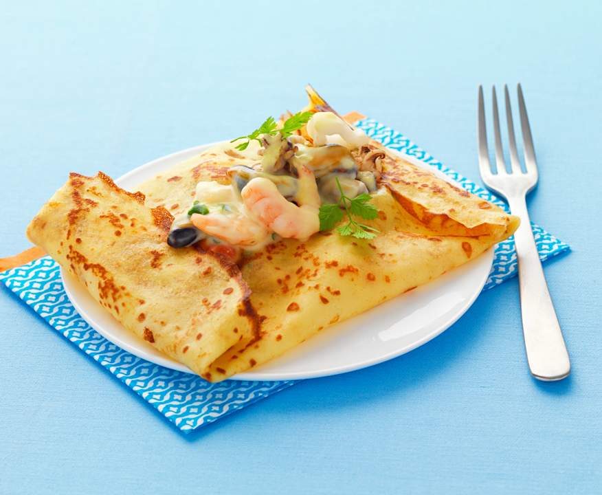 Crêpes salate ai frutti di mare (senza glutine)