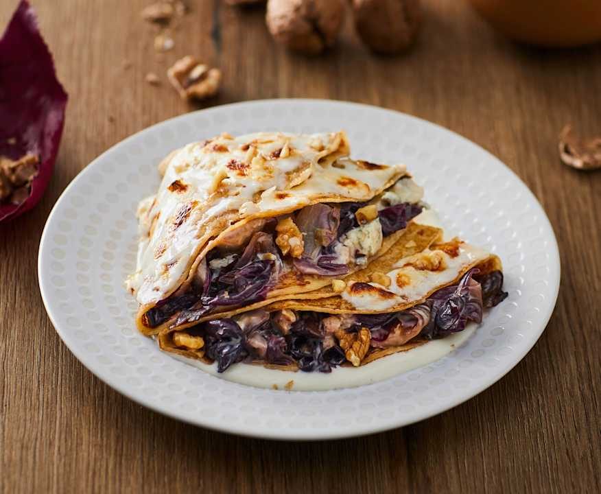 Crespelle con radicchio e noci Protein