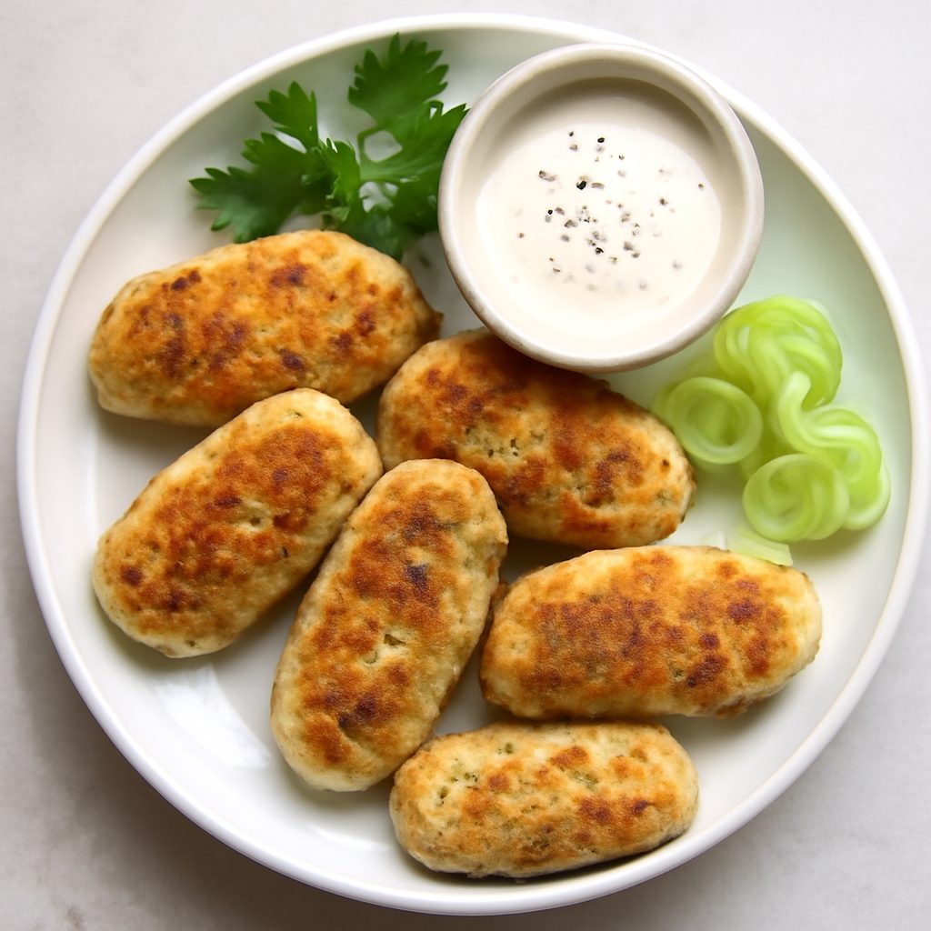Crocchette di cavolfiore e porro con salsa al tartufo nero Low Fat