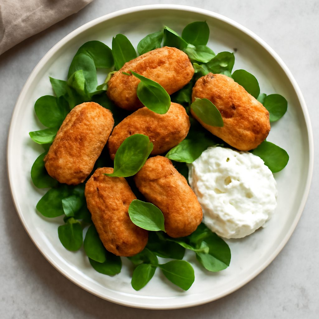 Crocchette di Ricotta e Menta con Salsa Yogurt