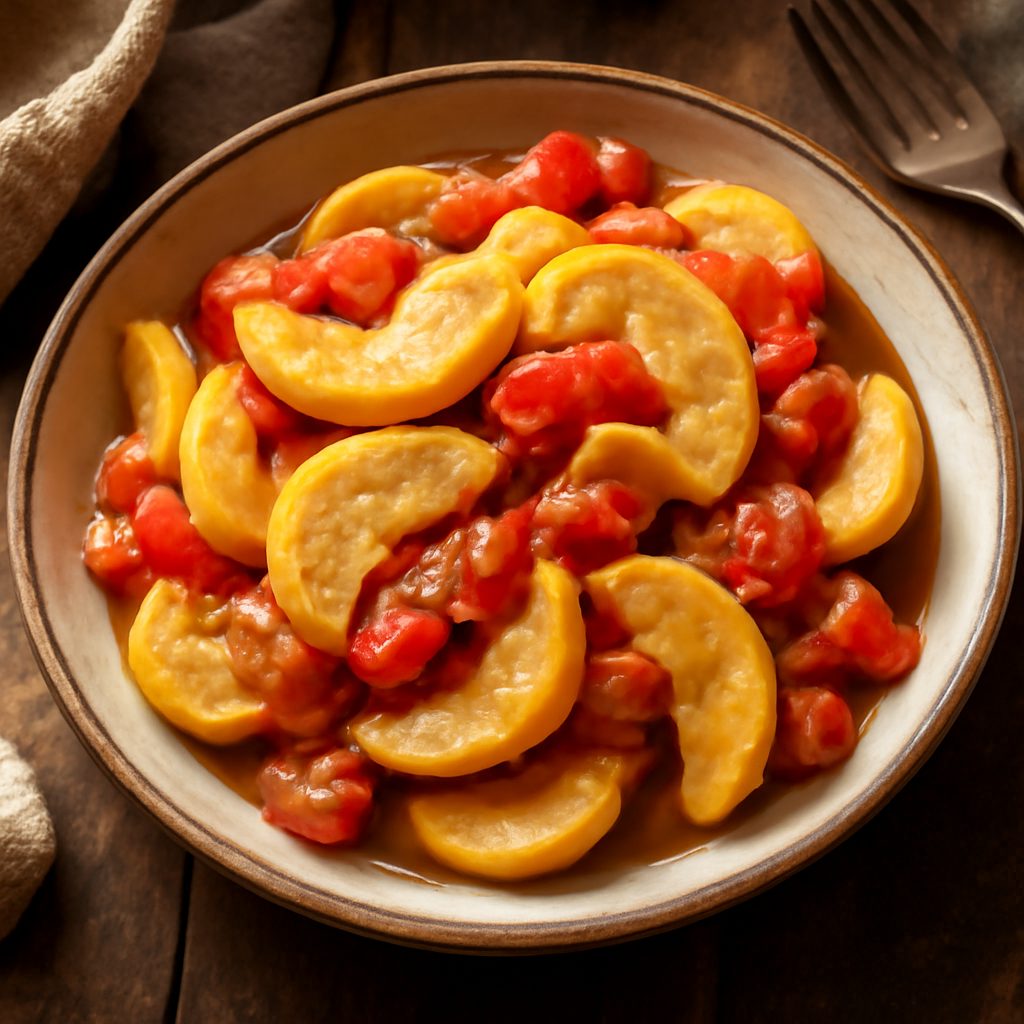 Zucchetta Gialla e Pomodori al Forno