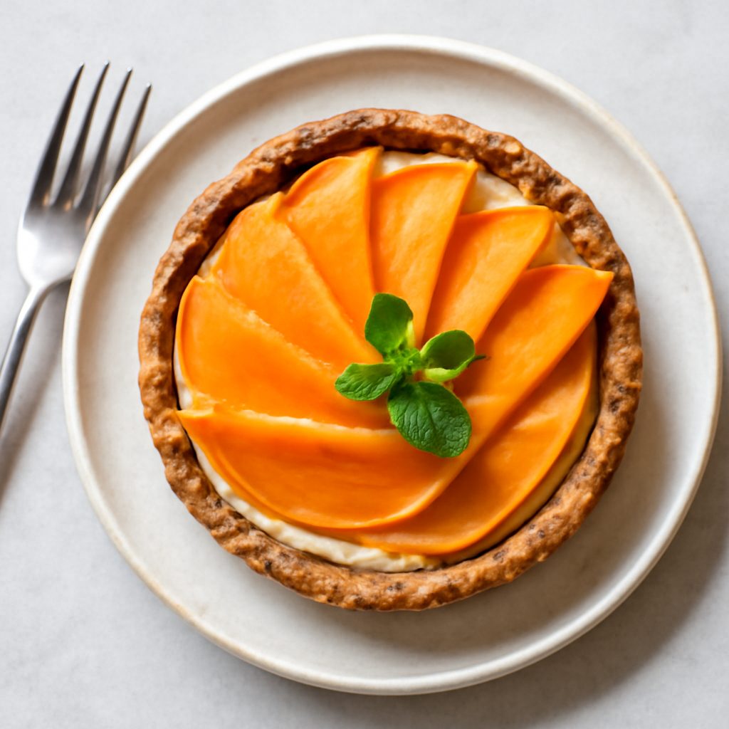Crostata ai cachi proteica low-carb