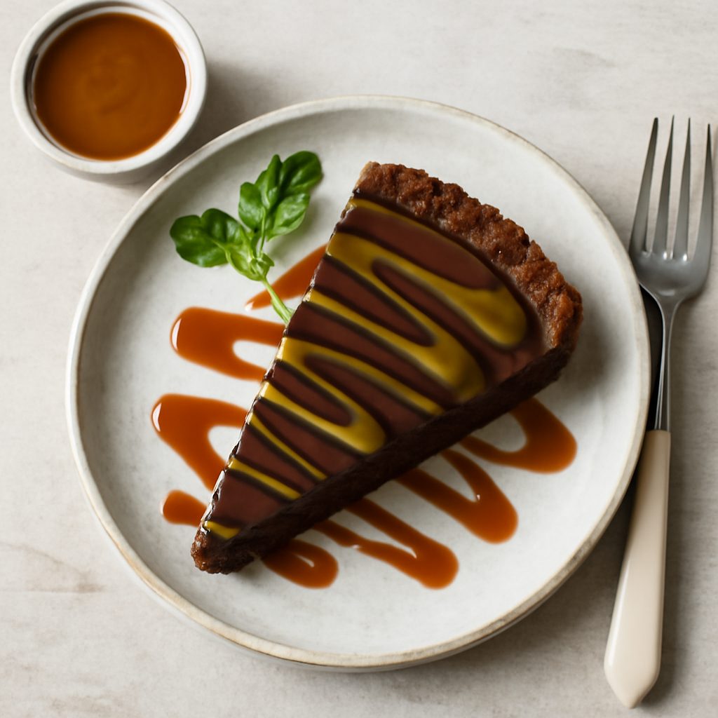 Crostata al Cioccolato e Salsa al Caramello