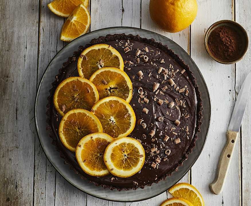 Crostata al cioccolato fondente e arancia Low Carb