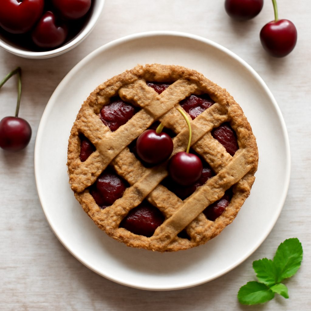 Crostata alle ciliegie fit proteica low-carb