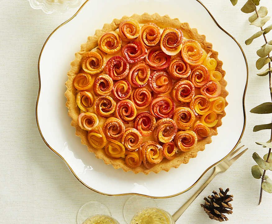 Crostata con rose di mele Low Fat