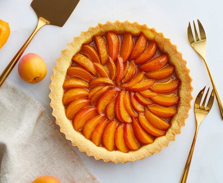 Crostata di mais e anacardi con albicocche (senza glutine) Low Fat