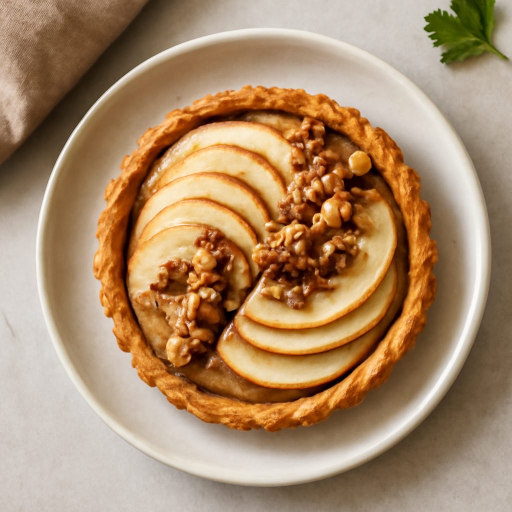 Crostata di pere e noci proteica low-carb