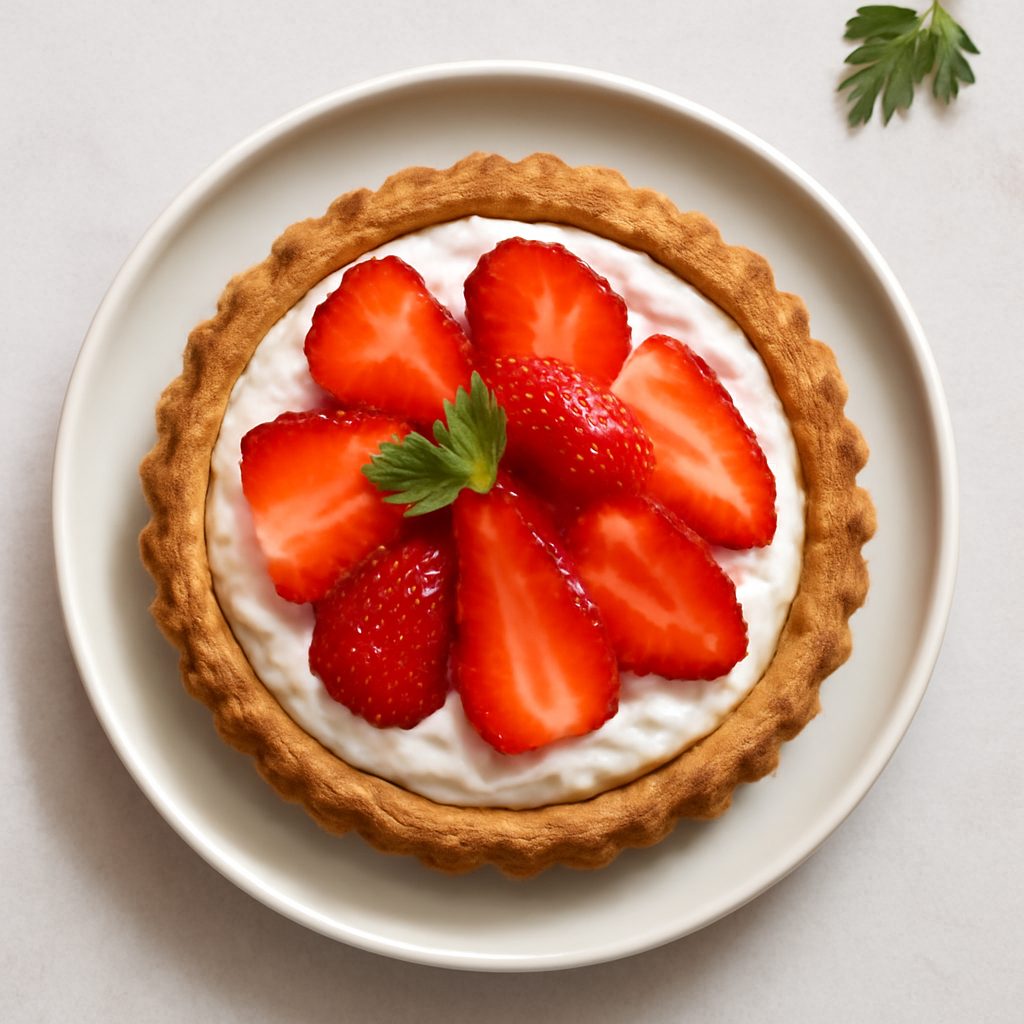 Crostata Fragole e Ricotta Proteica Low-Carb