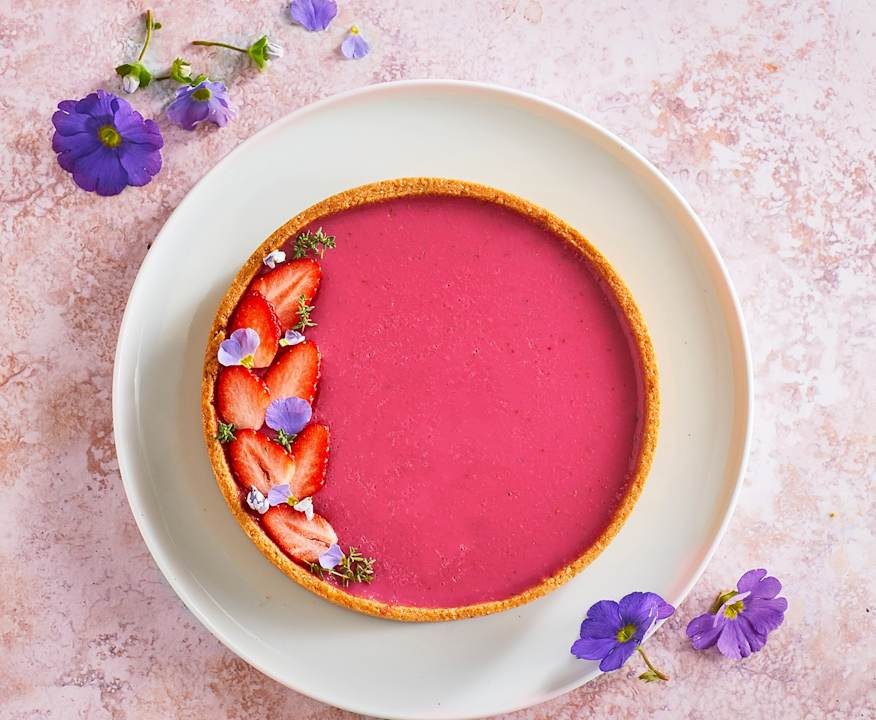 Crostata fragole e timo (vegan) Low Fat
