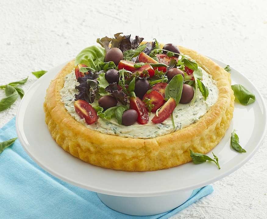 Crostata morbida con tonno e misticanza Low Fat