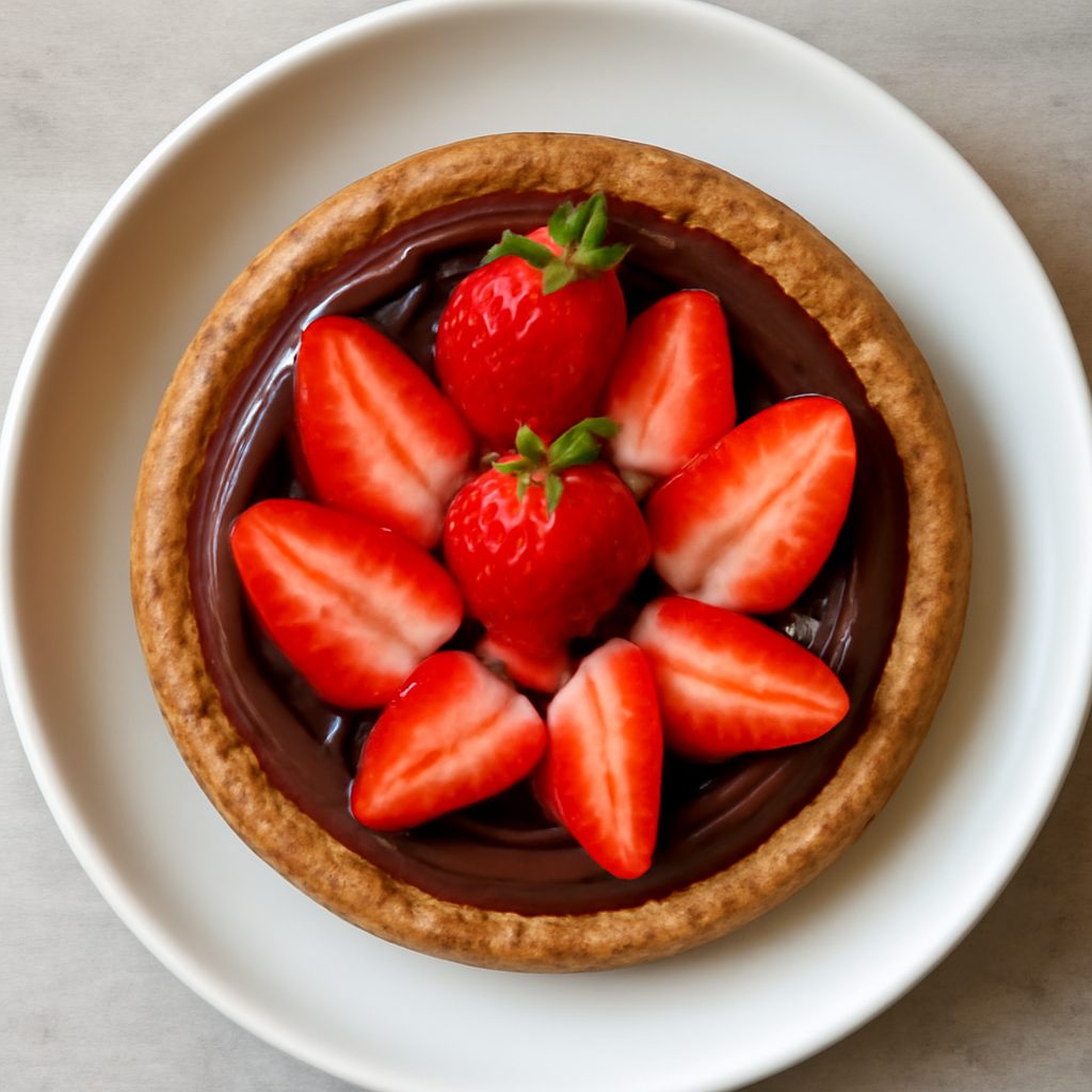 Crostata morbida gianduia e fragole low-carb proteica