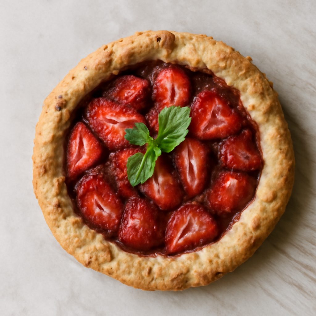 Crostata con Crema al Caffè e Amaretti
