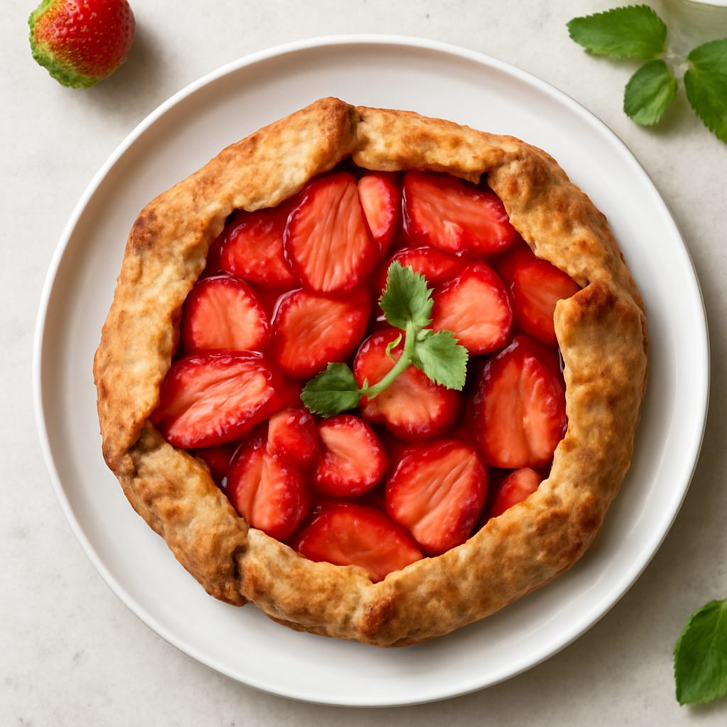Crostata con Crema Pasticcera e Ciliegie