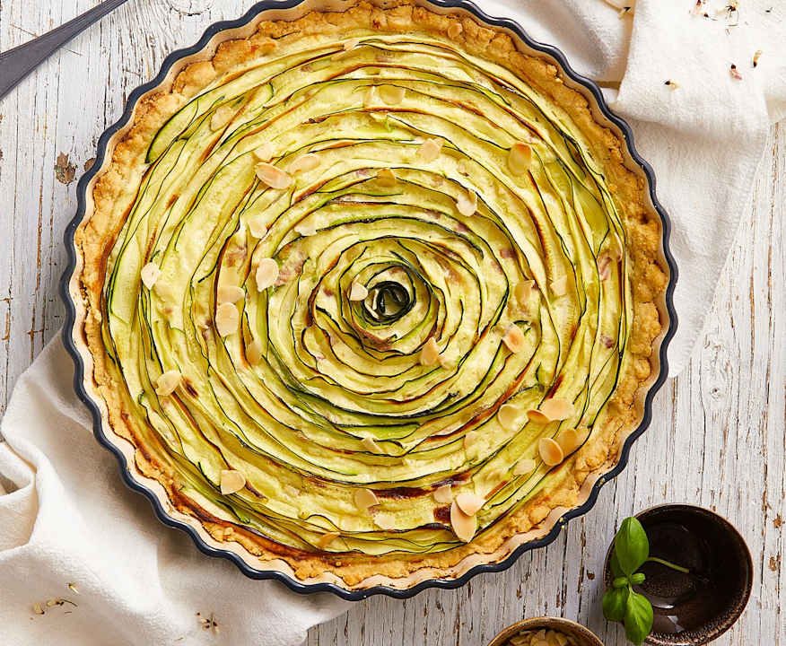 Crostata salata alle mandorle con zucchine Low Carb
