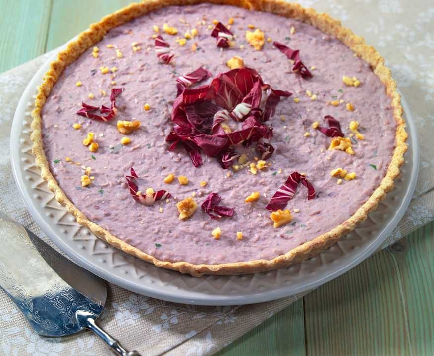 Crostata salata con crema di cannellini (vegan) Low Fat
