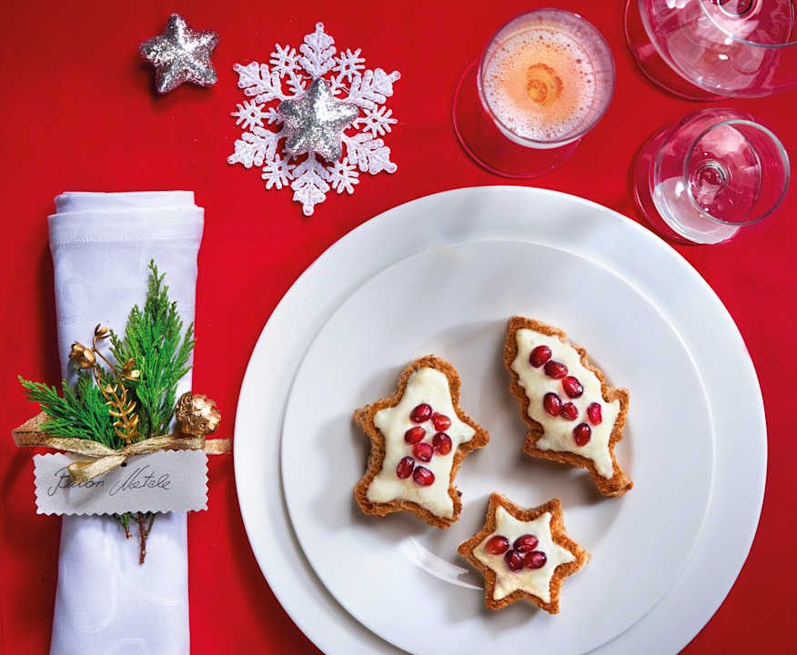 Crostini integrali con crema di Gorgonzola e champagne
