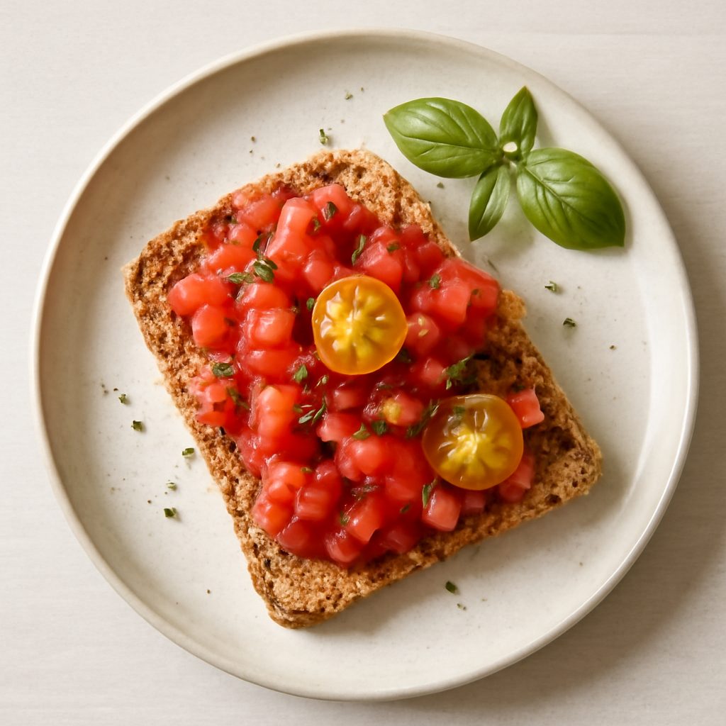 Crostini al sesamo con salsa ai 2 pomodori - Fit Low Fat
