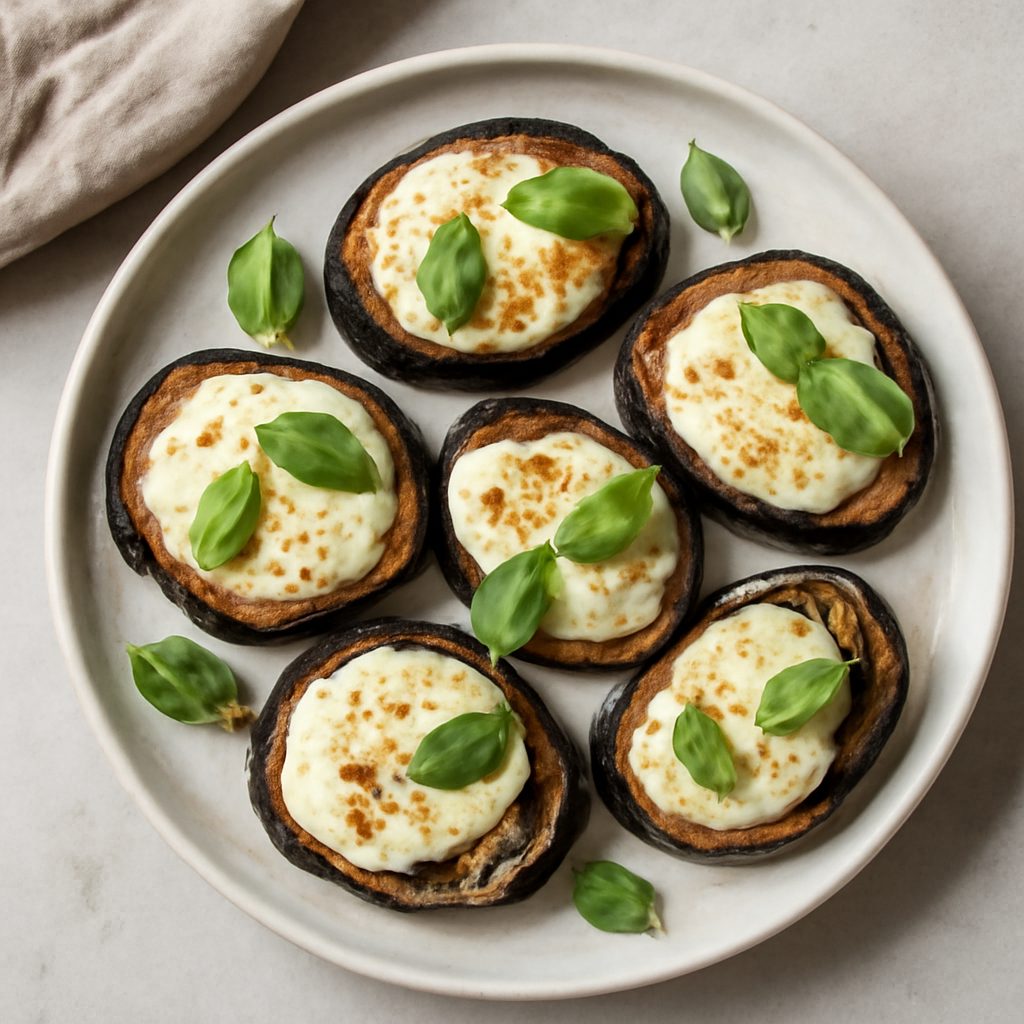Crostini di Melanzane e Mozzarella