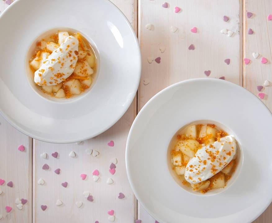 Crumble alle pere e crema di ricotta Protein