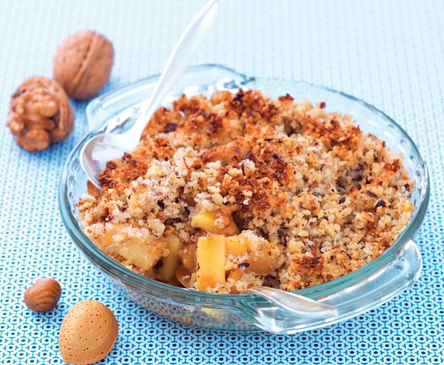 Crumble di frutta secca, mele e caramello Protein