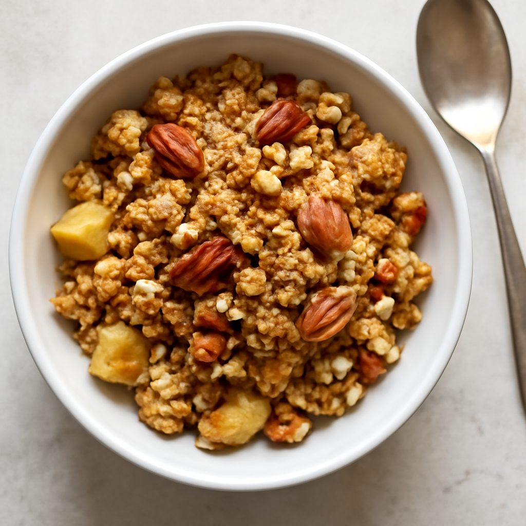 Crumble di mele e frutta secca