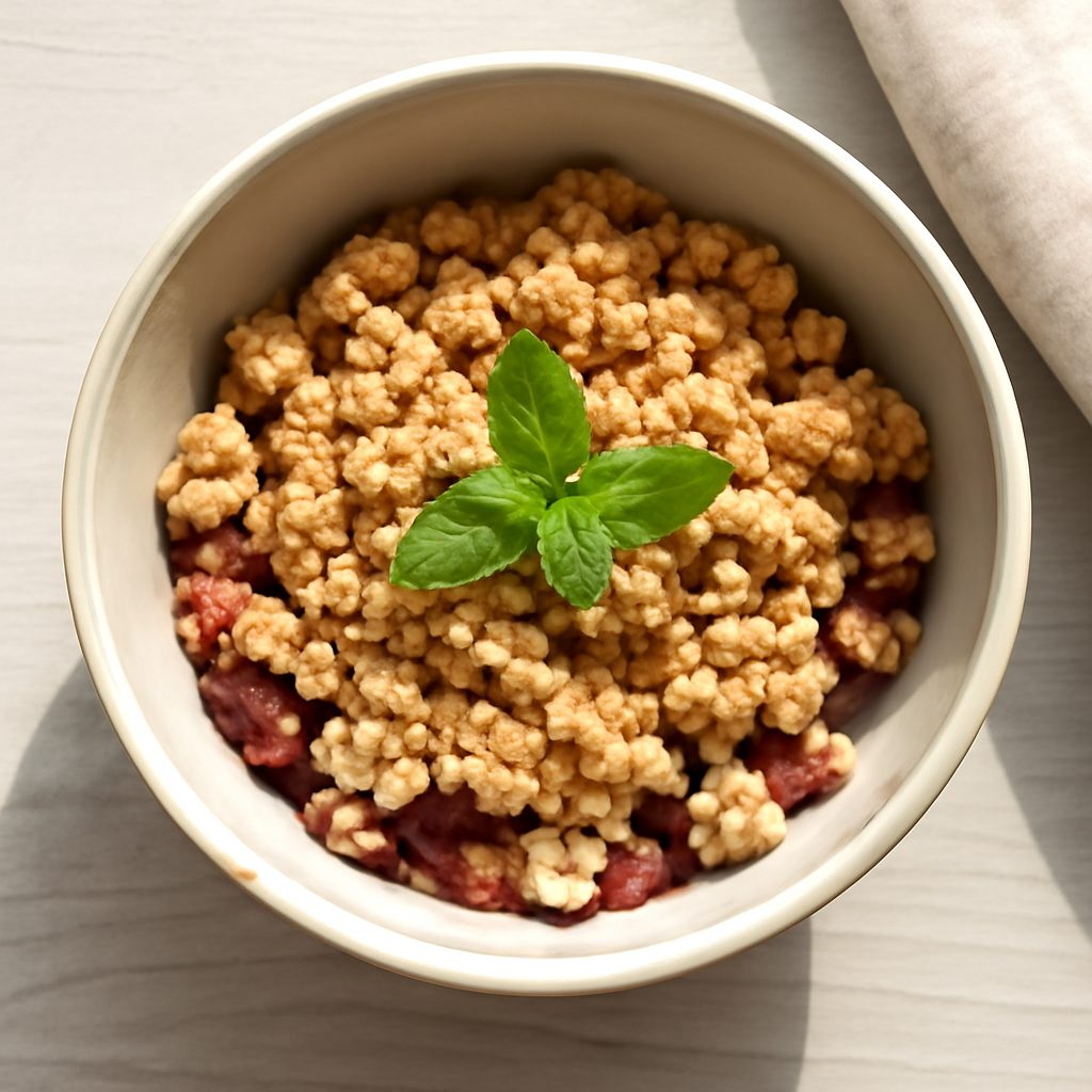 Crumble speziato con banana e mela