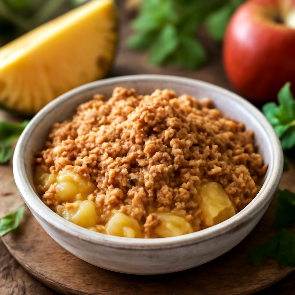 Crumble Tropicale Ananas-Mela