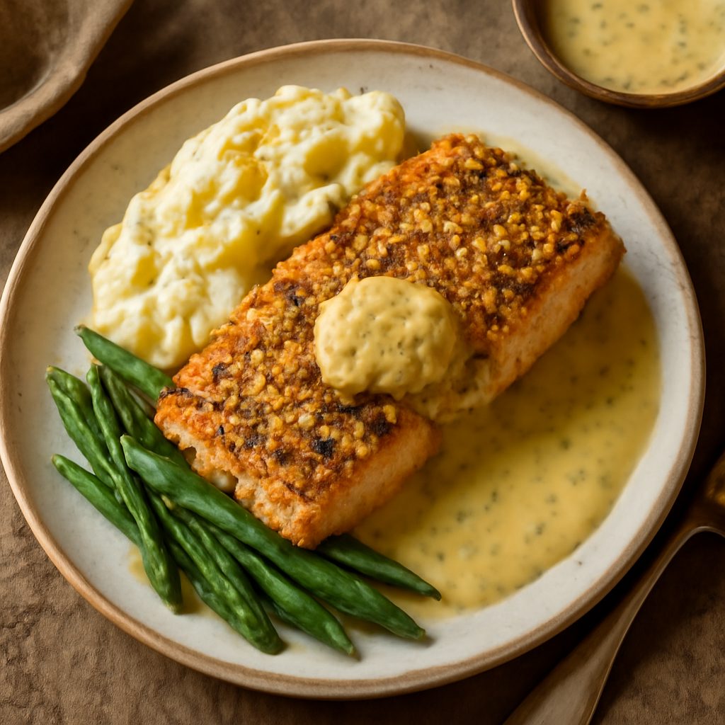 Salmone Croccante con Salsa Miele e Senape Protein