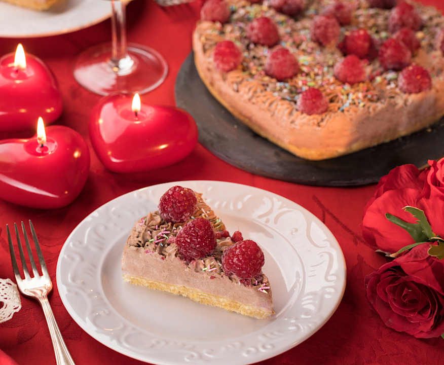 Cuore di cheesecake ai lamponi Protein