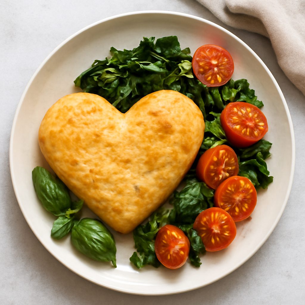 Cuori di sfoglia proteici low-carb con crema pasticciera fit e lamponi