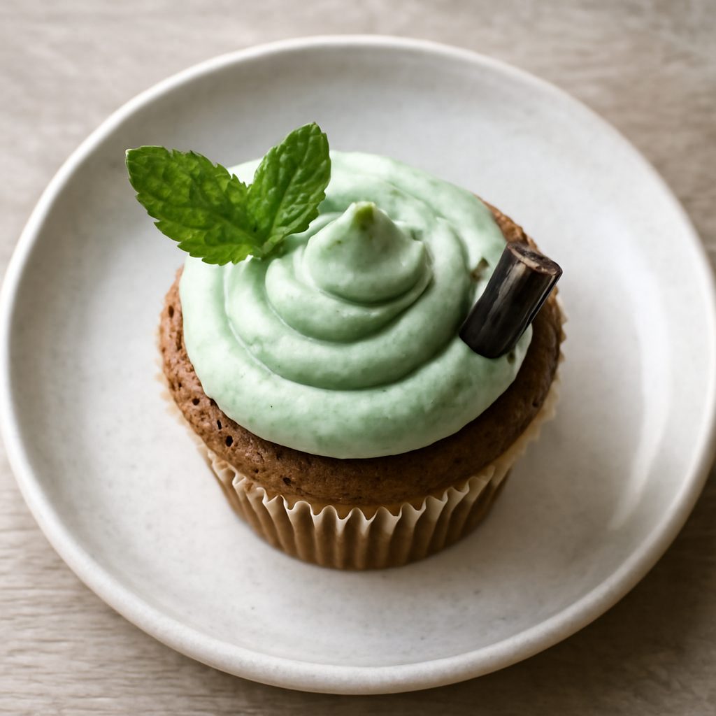 Cupcake menta e liquirizia proteico low-carb