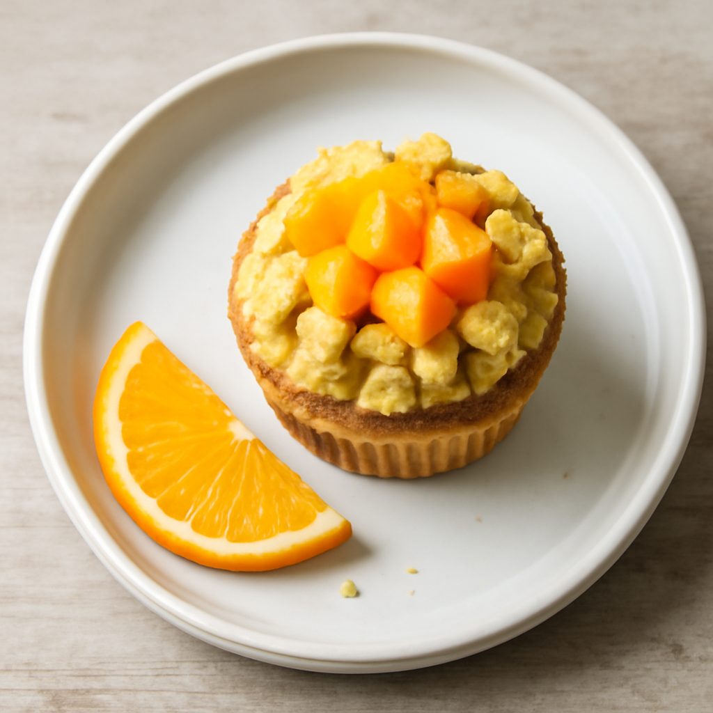 Cupcake mimosa all'arancia proteico low-carb