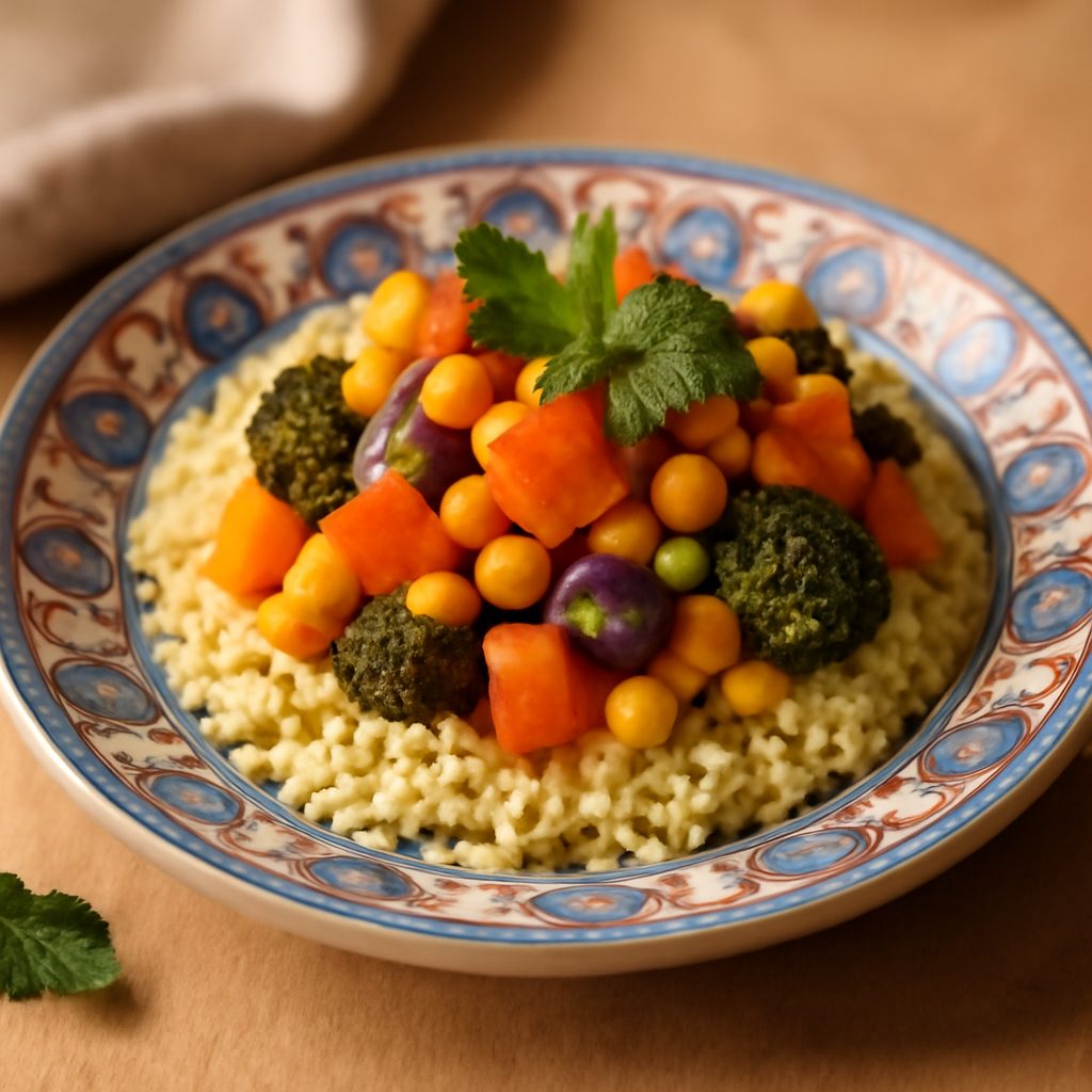 Cuscus alle verdure invernali con ceci - versione light orientale