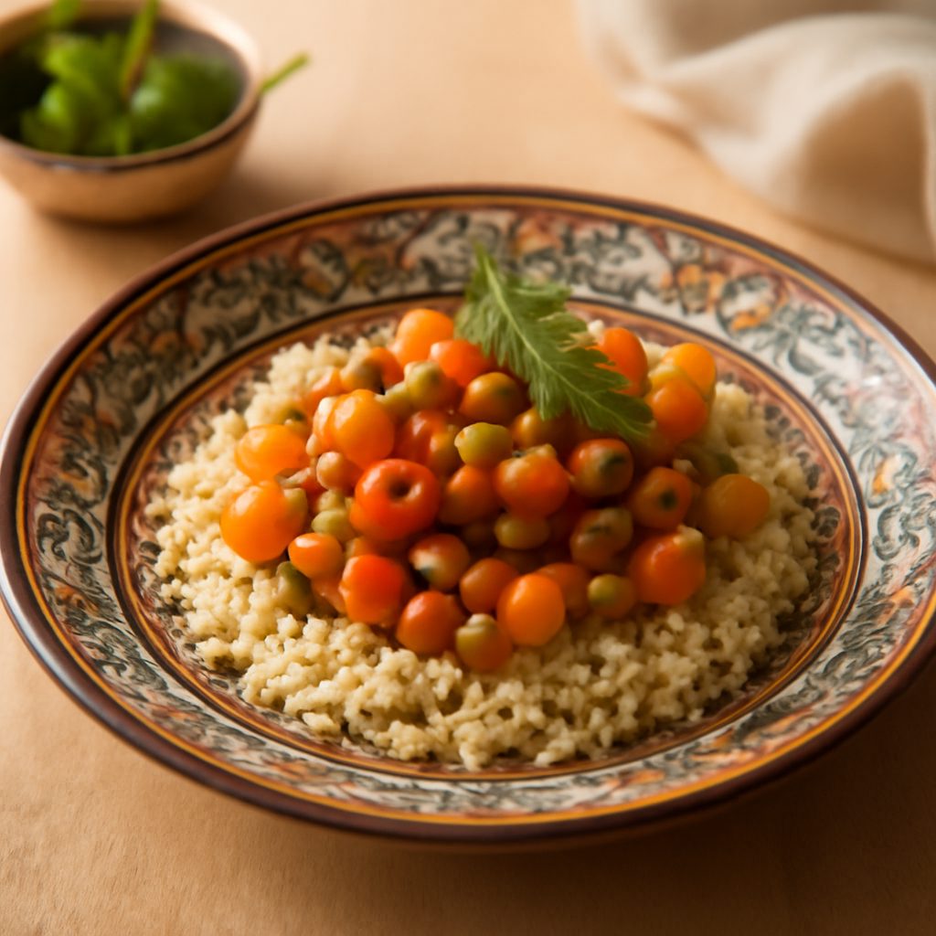 Cuscus orientale light con agnello e pollo