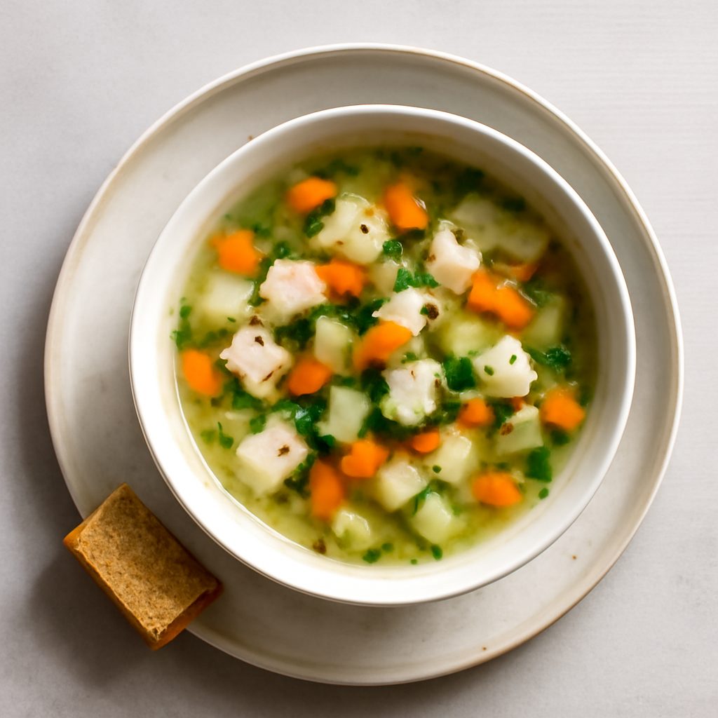 Dado vegetale proteico low-carb con ritagli di verdura
