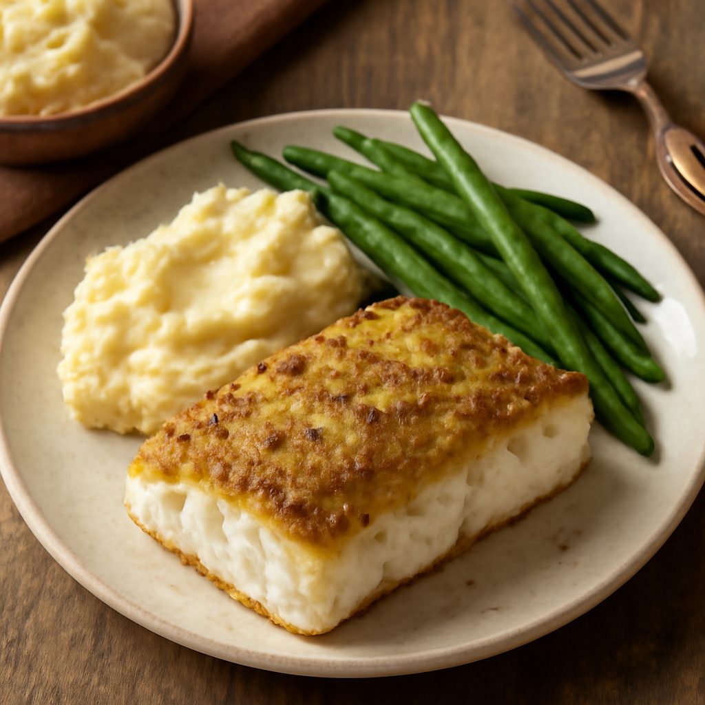 Halibut con Crosta di Dijon